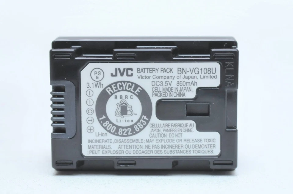 JVC OEM BN-VG108U Battery for GZ-VX810, JVC Everio GZ-VX815, GZ-N1 Camcorder - Image 1 of 1
