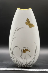 Vintage MCM Toube Rosenthal Handmalerei Gold Gilt Gilded and White Vase - Picture 1 of 7