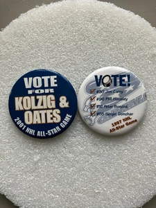 Washington Capitals 2 Pins Kolzig-Oates-+ Vote Carey-Housley-Bondra + Gonchar - Picture 1 of 3