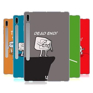 HEAD CASE DESIGNS KEYBOARD SHORTCUTS SOFT GEL CASE FOR SAMSUNG TABLETS 1 - Picture 1 of 12