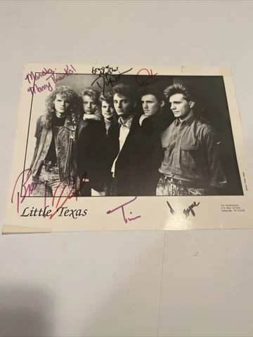 Signed Autographed 8 X 10 1/2 Magazine Photo Little Texas By All 6 Country Music Cover