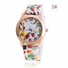 Women Silicone Printed Flower Casual Quartz Wrist Watch ~ Choose Your Color!