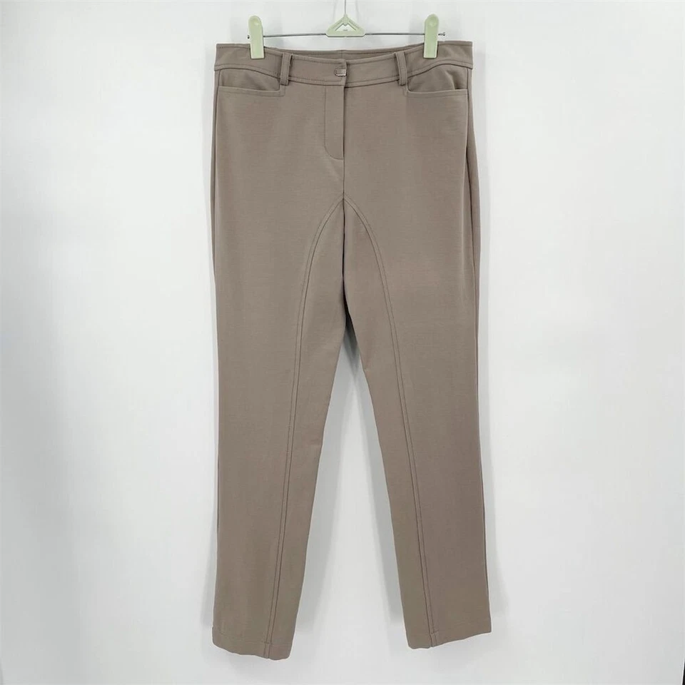 Pantalón ecuestre Worth para mujer color topo talla 6 informal oficina tiro medio elástico Foto 1 de 4