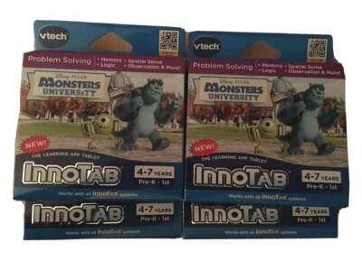🔥Lot Of 4 VTech InnoTab Learning Software Monsters University  4 - 7 Years - Image 1 of 4