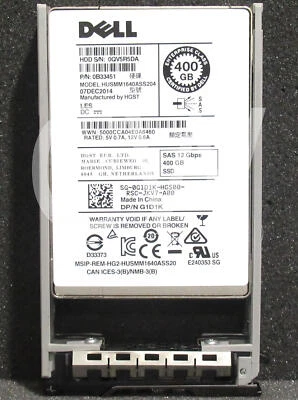 G1D1K HUSMM1640ASS204 DELL ENTERPRISE 400GB 12Gbps 2.5" SAS Solid State Drive - Image 1 of 2