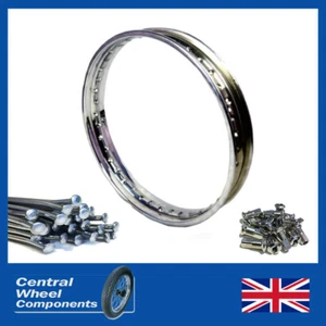 Honda CB200 - 18 x 1.60 (WM1) Stainless Rim & Spoke Set - Disc Hub Front - Picture 1 of 5