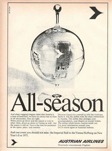 AUA AUSTRIAN AIRLINES Pubblicità 1 pagina 1972 Compagnia Aerea all-season - Foto 1 di 1