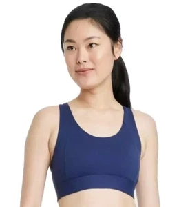 All In Motion XL Women's Light Support Corded Midline Racer Blue Sports Bra NWT - Picture 1 of 12