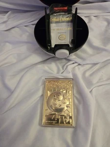 NO BOX Jigglypuff 23K Gold-Plated Pokemon Trading Card 1999 Burger King Collab - Picture 1 of 5