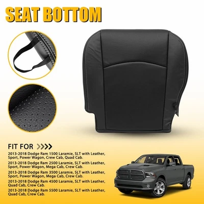 Cubierta de asiento de cuero inferior del conductor para Dodge 13 14 15 16 17 18 Ram 3500 2500 nueva Foto 1 de 4