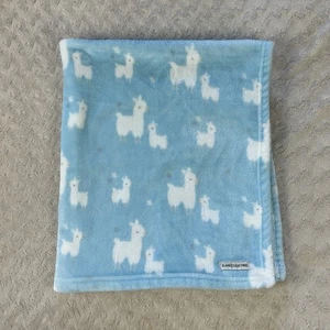 Blankets & Beyond Llama Baby Blanket Blue White Alpaca Grey Stars Security Lovey - Picture 1 of 9