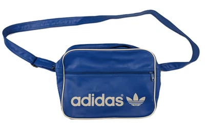 Original ADIDAS Sporttasche Umhängetasche Blau Vintage Retro Airline Bag ✅ gut - Bild 1 von 4