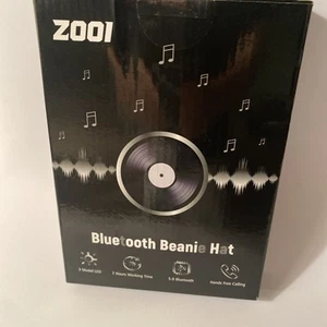Bluetooth LED Beanie GreyHat with Speakers Mic Rechargeable Cap Head Lamp Z001 - Picture 1 of 5