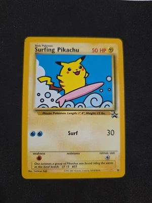  Pokemon Surfing Pikachu #28 Black Star Promo Vintage NM R39 - Image 1 of 4