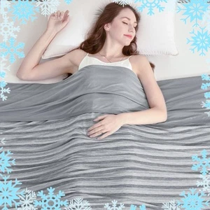Cooling Throw Blanket for Hot Sleepers,Double Sided Cold Effect, Lightweight ... - Picture 1 of 8