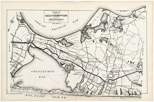 1929 LONG ISLAND SOUTHOLD - HAMPTONS Map ORIGINAL Suffolk County (22x13) - Picture 1 of 4