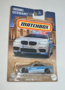 MATCHBOX 2024 GERMANY 17/24 - BMW M5 POLICE METALLIC SILVER - Picture 1 of 5