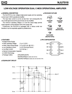 10 pieces NJU7018J LOW-VOLTAGE DUAL C-MOS OPERATIONAL AMPLIFIER JRC MSOP8 - Picture 1 of 3