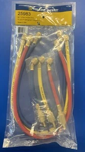 YELLOW JACKET 36" PLUS II 1/4" RYB 3PK HOSES W/ FLEXFLOW VLV 25983 - Picture 1 of 5