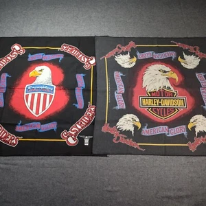 Vtg Lot Biker Bandanas Harley Davidson Easyriders American Spirit Motorcycle - Picture 1 of 6