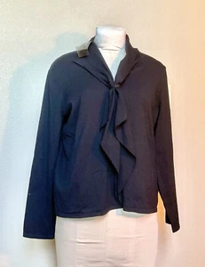 NEU MIT ETIKETT! Jones New York Elements Damen schwarz Rüschen Top dehnbar 1X - Bild 1 von 7