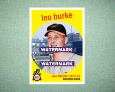 Leo Burke Baltimore Orioles 1959 Style Custom Baseball Art Card
