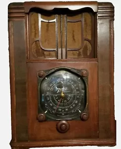RARE 1930's Zenith Black Dial Model Tombstone Radio - All Original - Working - Picture 1 of 7