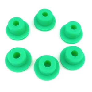 Green Silicone Rubber Hole Plugs 13~48.5mm Food Grade Dustproof Round Hole Plug - Picture 1 of 6
