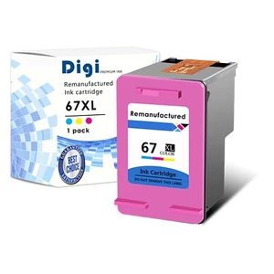1 pieza cartucho de tinta genérico a color 67XL para HP DeskJet 1255 2722 HP ENVY 6055 6058 - Imagen 1 de 9