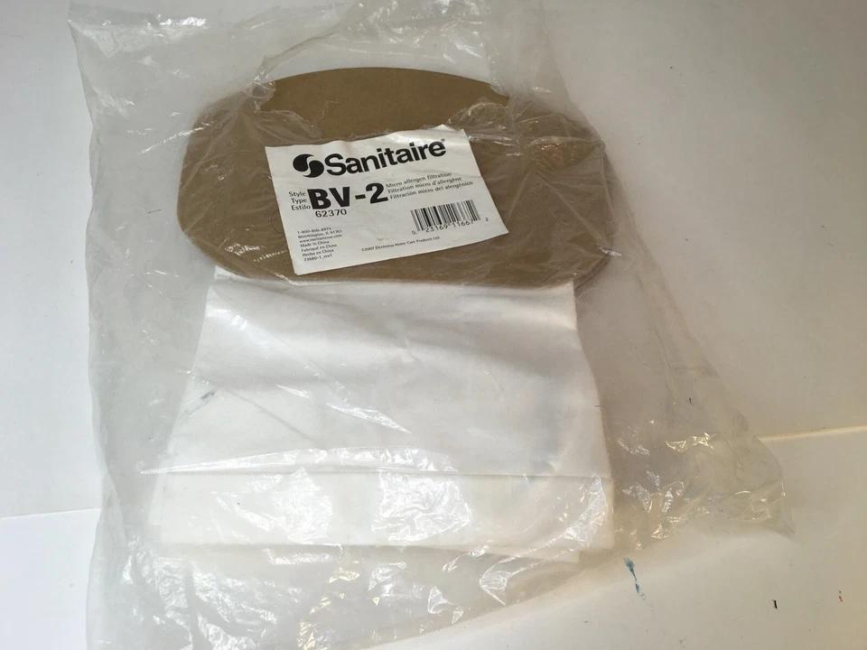 4 Backpack Allergy Vacuum Bags Sanitaire/Eureka BV-2 62370 - Image 1 of 2