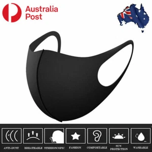 Ice Silk Mask Anti-dust Cotton Mouth Face Mask Anti-fog Black 3d Mask Respirator - Picture 1 of 14