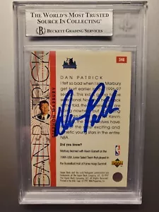 Dan Patrick AUTO 1997 Ponte Superiore #346 Beckett BAS Autenticato - Foto 1 di 2