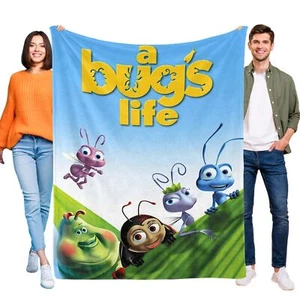 A Bug's Life Blanket Flannel Bed Sofa Couch Throw Cozy Lightweight Birthday Gift - Picture 1 of 16
