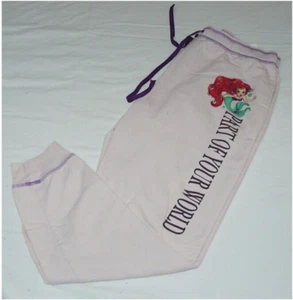 Disney Princess Hot Topic Pink & Purple Sweatpants, Ariel Little Mermaid, GUC - Picture 1 of 1