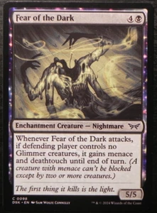 MTG Duskmourn House of Horror 0098 Fear of the Dark Enchantment Creature COMMON - Picture 1 of 2