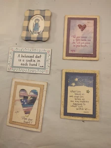 5 pc Vintage with Sayings Souvenir Refrigerator Magnets Lot - Picture 1 of 7