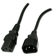 25 x 0.5m IEC C13 to C14 UK Mains Power Cable / Short Power Extension Lead