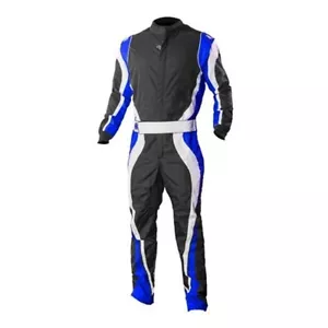 Tuta da corsa kart approvata velocità 1 CIK/FIA livello 2 (blu/bianco/nero, grande/x-Lar - Foto 1 di 5