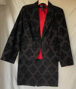 APOSTROPHE..BLACK VELVET on BLACK..SKIRT SUIT..JACKET & SKIRT..NWOT..8 - Picture 1 of 6
