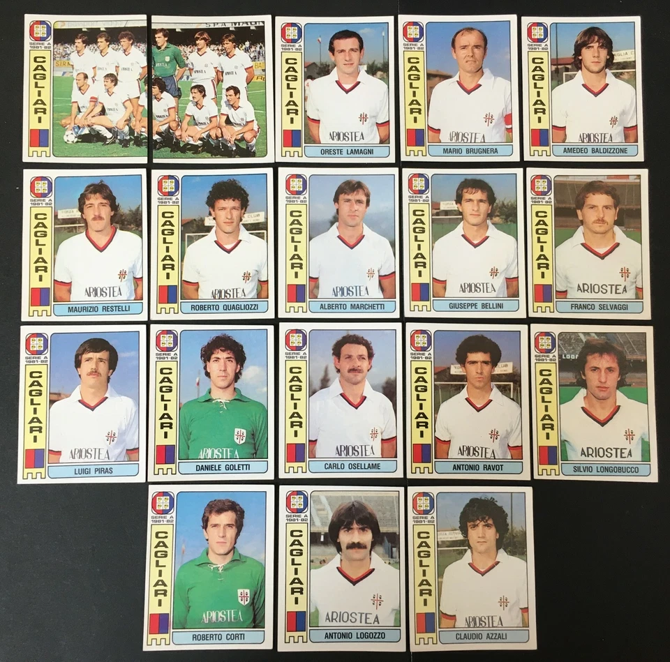 FIGURINA CALCIATORI PANINI 1981-82 SCEGLI DAL MENU' A TENDINA NUOVA CAGLIARI