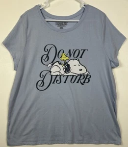 Peanuts Snoopy And Woodstock Do Not Disturb T-shirt Blue XXL Women's - Picture 1 of 4