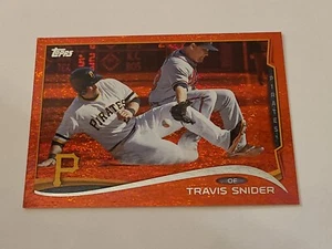 2014 Travis Snider SP Red Sparkle Parallel Topps - Picture 1 of 2