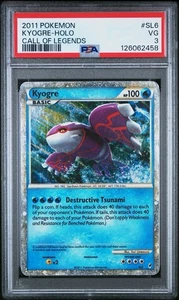 PSA 3 VG Kyogre Call of Legends SHINY Holo Foil Rare SL6 #6 Very Good Pokémon - Picture 1 of 2