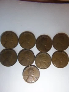 9 WHEAT PENNIES 1920-1929 COMPLETE SET OF S-MINTS - Picture 1 of 9