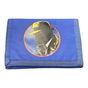 Vintage Disney Dick Tracy Blue Trifold Wallet - Hook And Loop Closure - Picture 1 of 4
