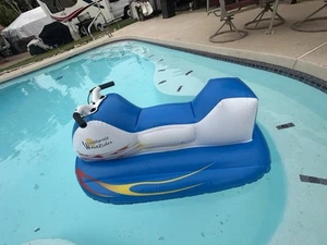 VINTAGE NEW Motorized 12v Inflatable Jet Ski, 100 watt motor & up to 220lbs!!! - Picture 1 of 14