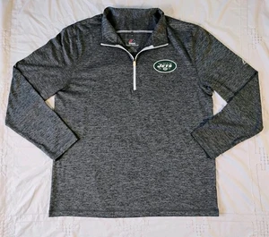 New York Jets Majestic Cool Base NFL Pullover Herren Gr. Large grau Viertelreißverschluss - Bild 1 von 10