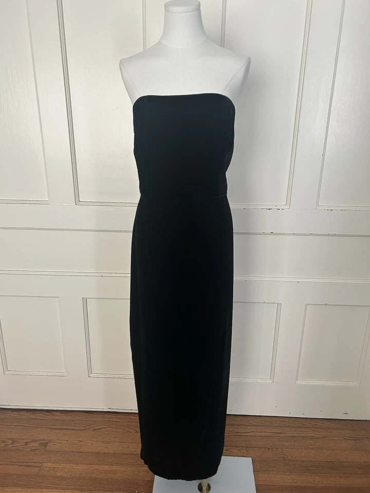 Monique Lhuiller Collection Velvet Strapless Evening Gown Womens Size 14 - Flaw - Image 1 of 4