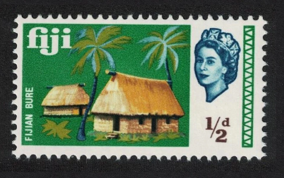 Fiji Bure Huts Dwellings Architecture 1/2d 1968 MNH SG#371 MI#212 Foto 1 de 1