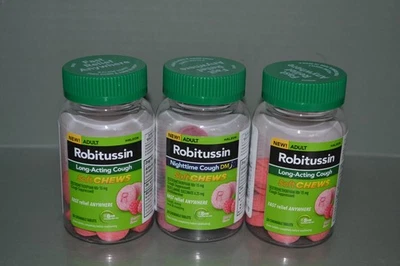 (3) Robitussin 长效咳嗽缓解,浆果味 20 粒软咀嚼每 02/26 — 第 1/2 张图片